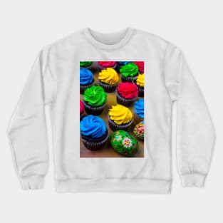 Cupcakes And Painted Eggs Crewneck Sweatshirt